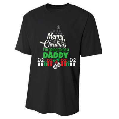 Merry Christmas Expecting Dad Pregnant Wife Performance Sprint T-Shirt