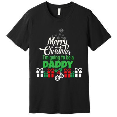 Merry Christmas Expecting Dad Pregnant Wife Premium T-Shirt