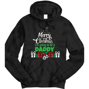 Merry Christmas Expecting Dad Pregnant Wife Tie Dye Hoodie