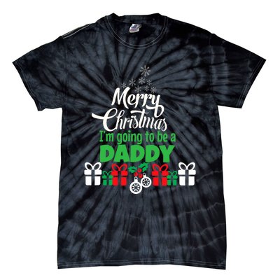 Merry Christmas Expecting Dad Pregnant Wife Tie-Dye T-Shirt