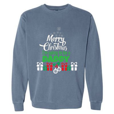 Merry Christmas Expecting Dad Pregnant Wife Garment-Dyed Sweatshirt