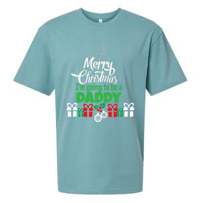 Merry Christmas Expecting Dad Pregnant Wife Sueded Cloud Jersey T-Shirt