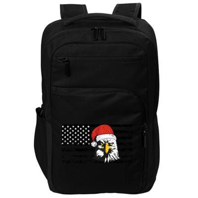 Merry Christmas Eagle Usa Flag Costume Santa Hat Xmas Hat Impact Tech Backpack