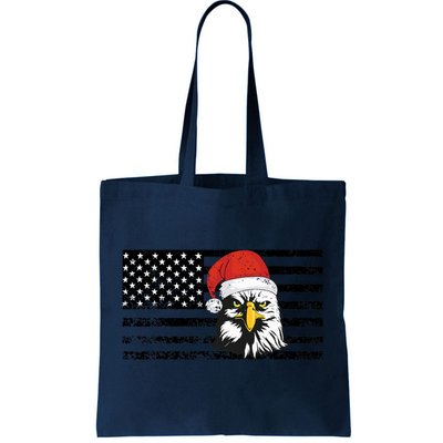 Merry Christmas Eagle Usa Flag Costume Santa Hat Xmas Hat Tote Bag