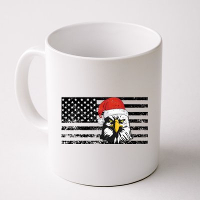 Merry Christmas Eagle Usa Flag Costume Santa Hat Xmas Hat Coffee Mug