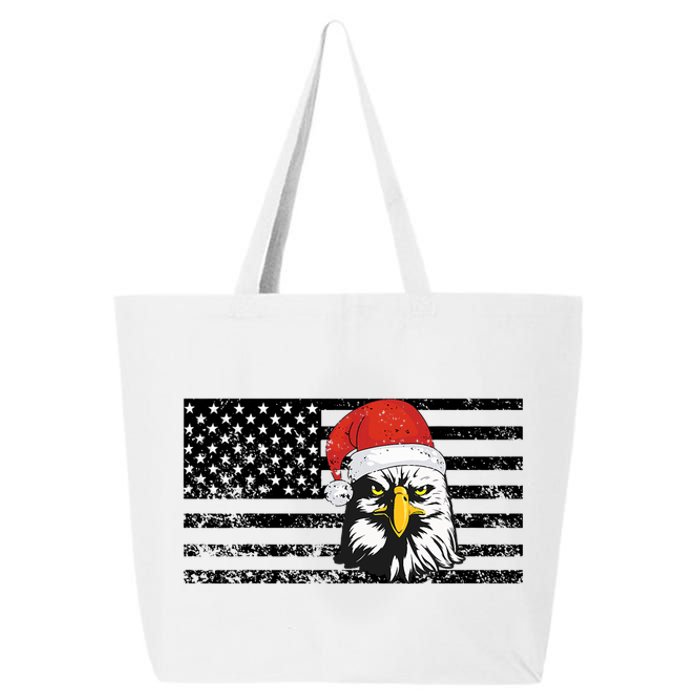 Merry Christmas Eagle Usa Flag Costume Santa Hat Xmas Hat 25L Jumbo Tote