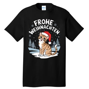 Merry Christmas Egyptian Mau Cat Frohe Weihnachten Tank Top Tall T-Shirt