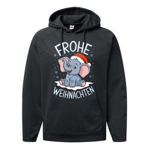 Merry Christmas Elephant Frohe Weihnachten Tank Top Performance Fleece Hoodie