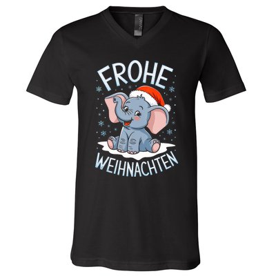 Merry Christmas Elephant Frohe Weihnachten Tank Top V-Neck T-Shirt