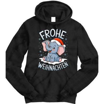 Merry Christmas Elephant Frohe Weihnachten Tank Top Tie Dye Hoodie