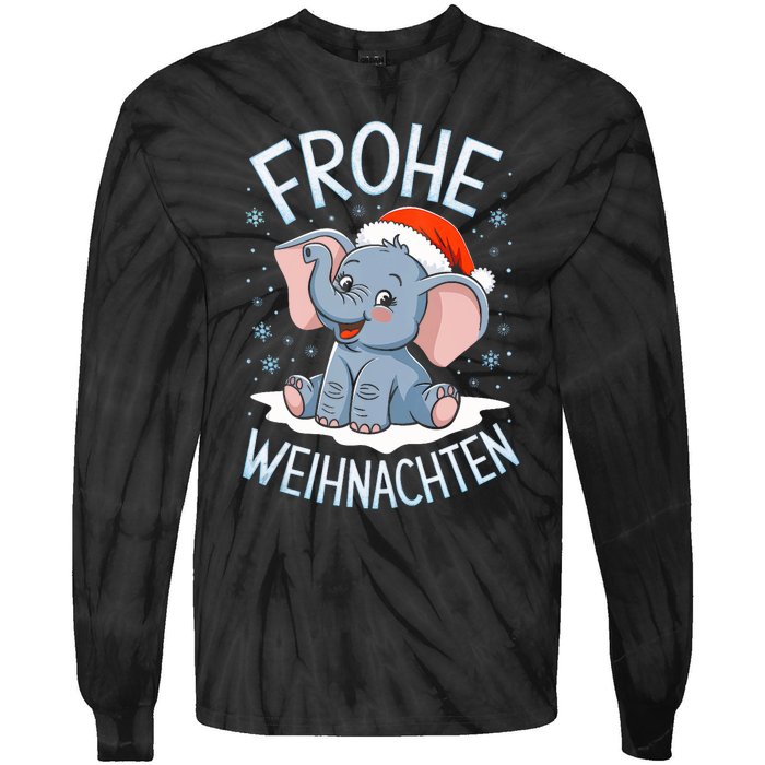 Merry Christmas Elephant Frohe Weihnachten Tank Top Tie-Dye Long Sleeve Shirt