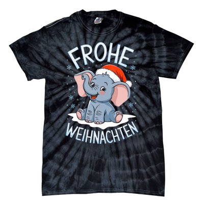 Merry Christmas Elephant Frohe Weihnachten Tank Top Tie-Dye T-Shirt