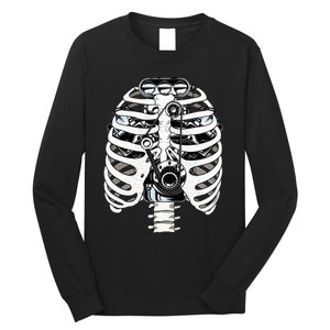 Mechanic Car Engineer Skeleton Mechanics Long Sleeve Shirt