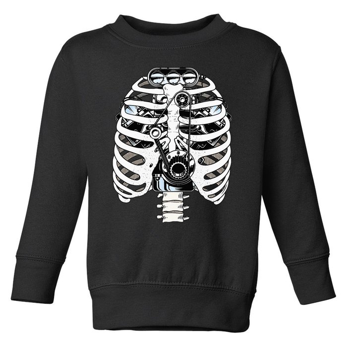 Mechanic Car Engineer Skeleton Mechanics Toddler Sweatshirt