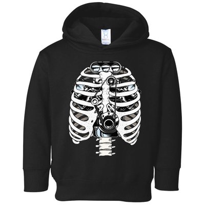 Mechanic Car Engineer Skeleton Mechanics Toddler Hoodie