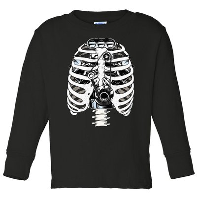 Mechanic Car Engineer Skeleton Mechanics Toddler Long Sleeve Shirt