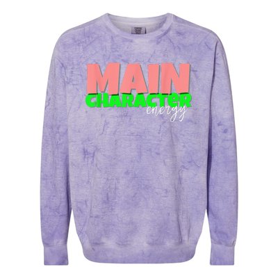 Main Character Energy SMH Specialties Colorblast Crewneck Sweatshirt