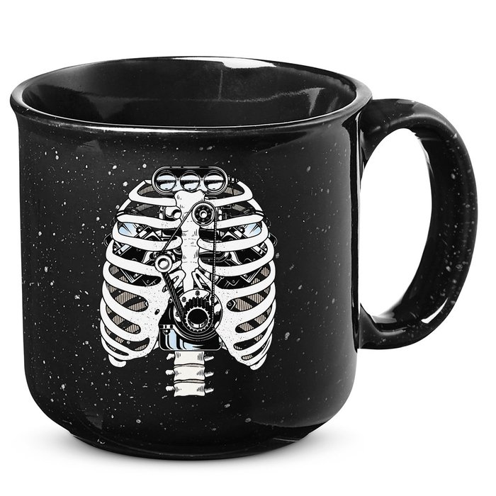 Mechanic Car Engineer Skeleton Mechanics 15oz Campfire Ceramic Mug