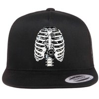 Mechanic Car Engineer Skeleton Mechanics Flatbill Hat