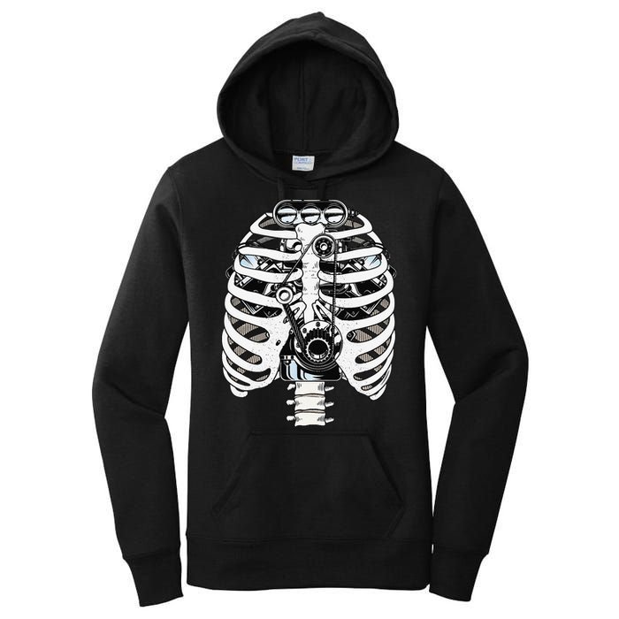 Mechanic Car Engineer Skeleton Mechanics Women's Pullover Hoodie