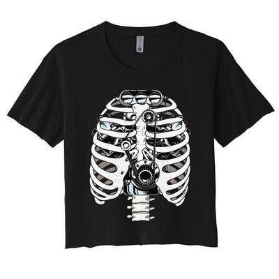 Mechanic Car Engineer Skeleton Mechanics Crop Top