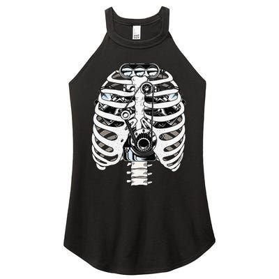 Mechanic Car Engineer Skeleton Mechanics Women's Perfect Tri Rocker Tank