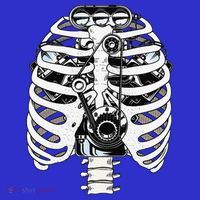 Mechanic Car Engineer Skeleton Mechanics Button