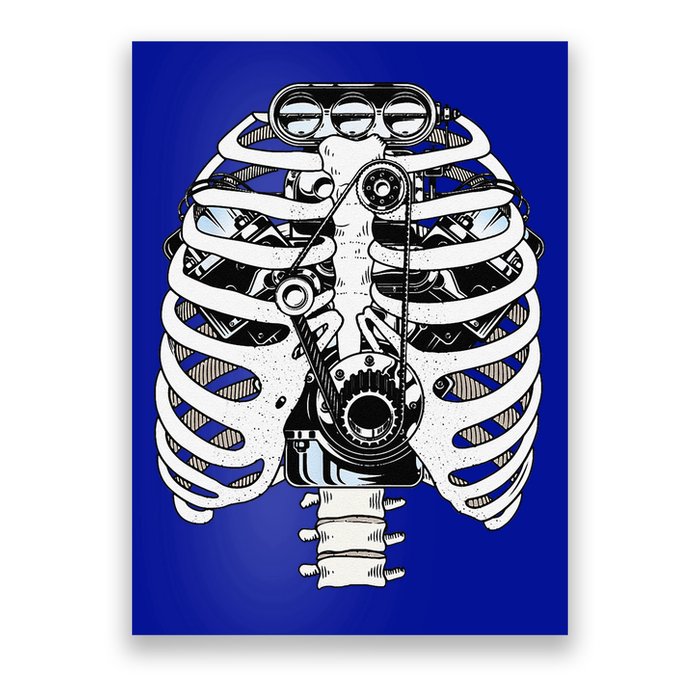 Mechanic Car Engineer Skeleton Mechanics Poster