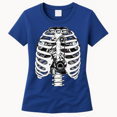 Mechanic Car Engineer Skeleton Mechanics Womens T-Shirt