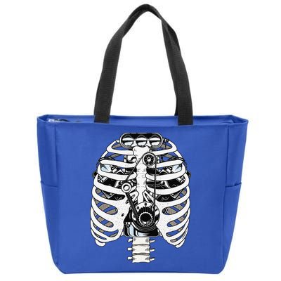 Mechanic Car Engineer Skeleton Mechanics Zip Tote Bag