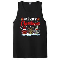 Merry Christmas Elf Reindeer Santa Plaid Leopard Dog Paws PosiCharge Competitor Tank