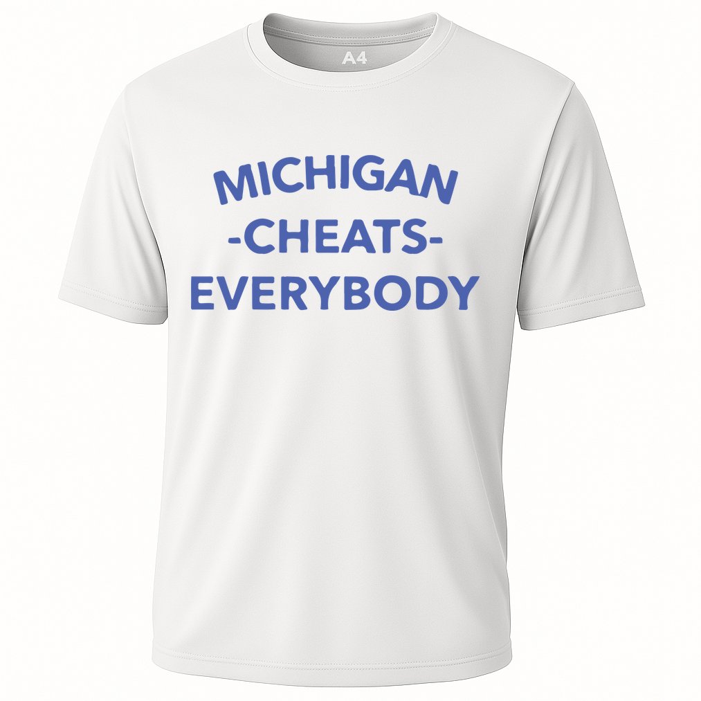 Michigan Cheats Everybody Cooling Performance Crew T-Shirt