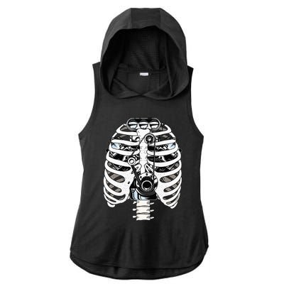 Mechanic Car Engineer Skeleton Mechanics Ladies PosiCharge Tri-Blend Wicking Draft Hoodie Tank