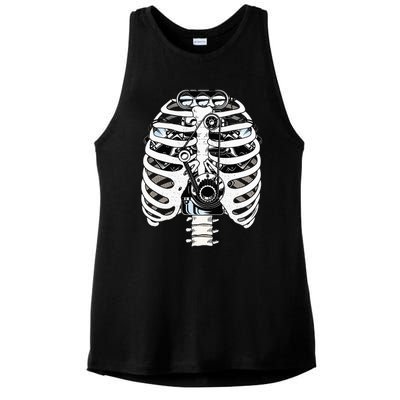 Mechanic Car Engineer Skeleton Mechanics Ladies PosiCharge Tri-Blend Wicking Tank