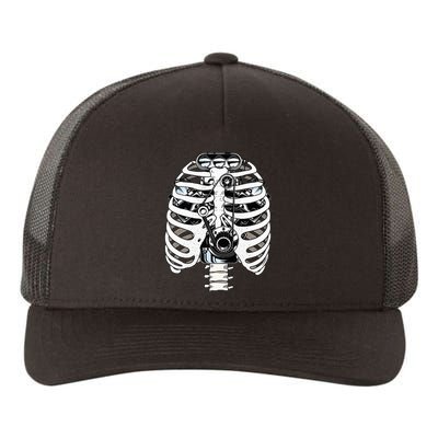 Mechanic Car Engineer Skeleton Mechanics Yupoong Adult 5-Panel Trucker Hat