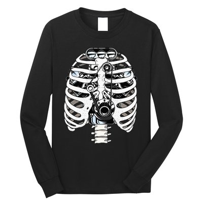 Mechanic Car Engineer Skeleton Mechanics Long Sleeve Shirt