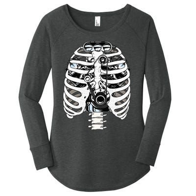 Mechanic Car Engineer Skeleton Mechanics Women's Perfect Tri Tunic Long Sleeve Shirt