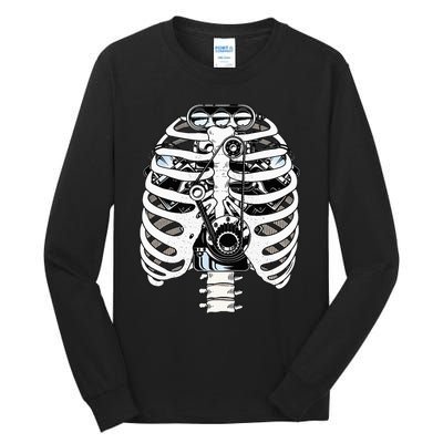 Mechanic Car Engineer Skeleton Mechanics Tall Long Sleeve T-Shirt