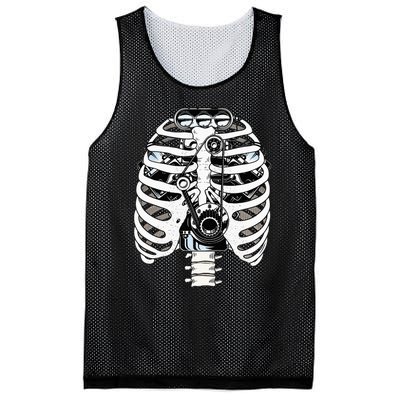 Mechanic Car Engineer Skeleton Mechanics Mesh Reversible Basketball Jersey Tank