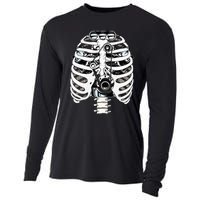 Mechanic Car Engineer Skeleton Mechanics Cooling Performance Long Sleeve Crew