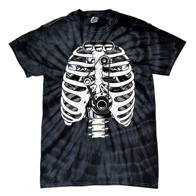 Mechanic Car Engineer Skeleton Mechanics Tie-Dye T-Shirt