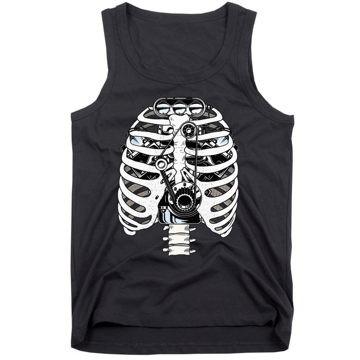 Mechanic Car Engineer Skeleton Mechanics Tank Top