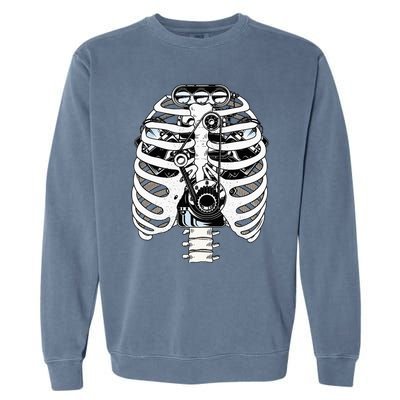 Mechanic Car Engineer Skeleton Mechanics Garment-Dyed Sweatshirt