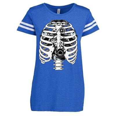 Mechanic Car Engineer Skeleton Mechanics Enza Ladies Jersey Football T-Shirt