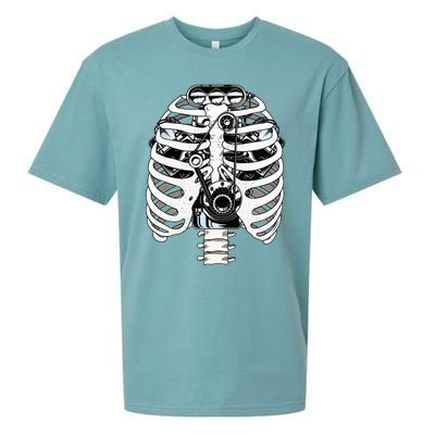 Mechanic Car Engineer Skeleton Mechanics Sueded Cloud Jersey T-Shirt