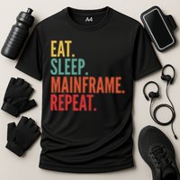 Mainframe Crypto, Eat Sleep Mainframe Repeat Cooling Performance Crew T-Shirt