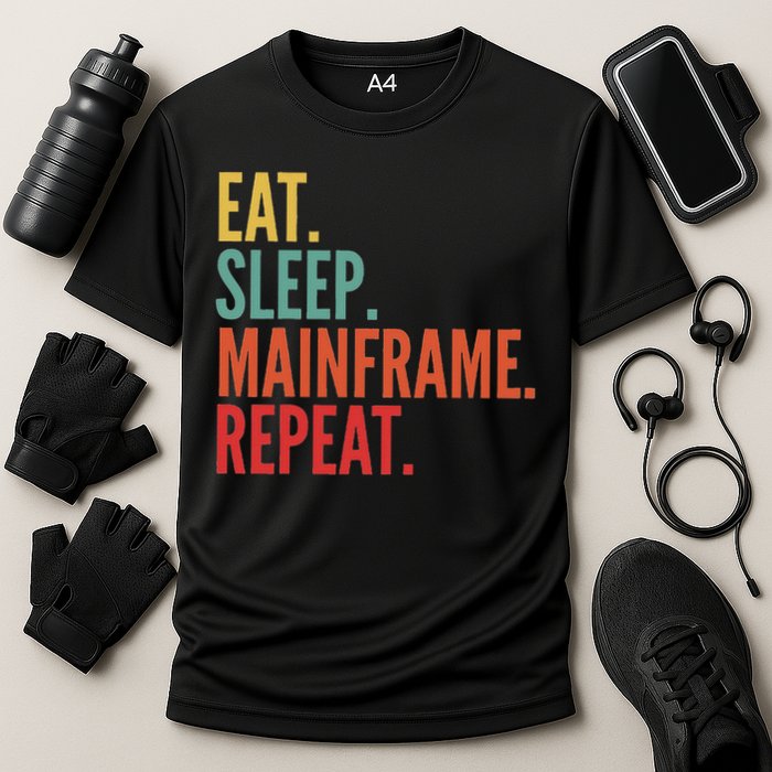 Mainframe Crypto, Eat Sleep Mainframe Repeat Cooling Performance Crew T-Shirt