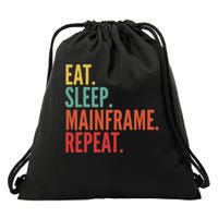 Mainframe Crypto, Eat Sleep Mainframe Repeat Drawstring Bag