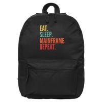 Mainframe Crypto, Eat Sleep Mainframe Repeat 16 in Basic Backpack