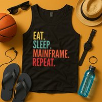 Mainframe Crypto, Eat Sleep Mainframe Repeat Tank Top